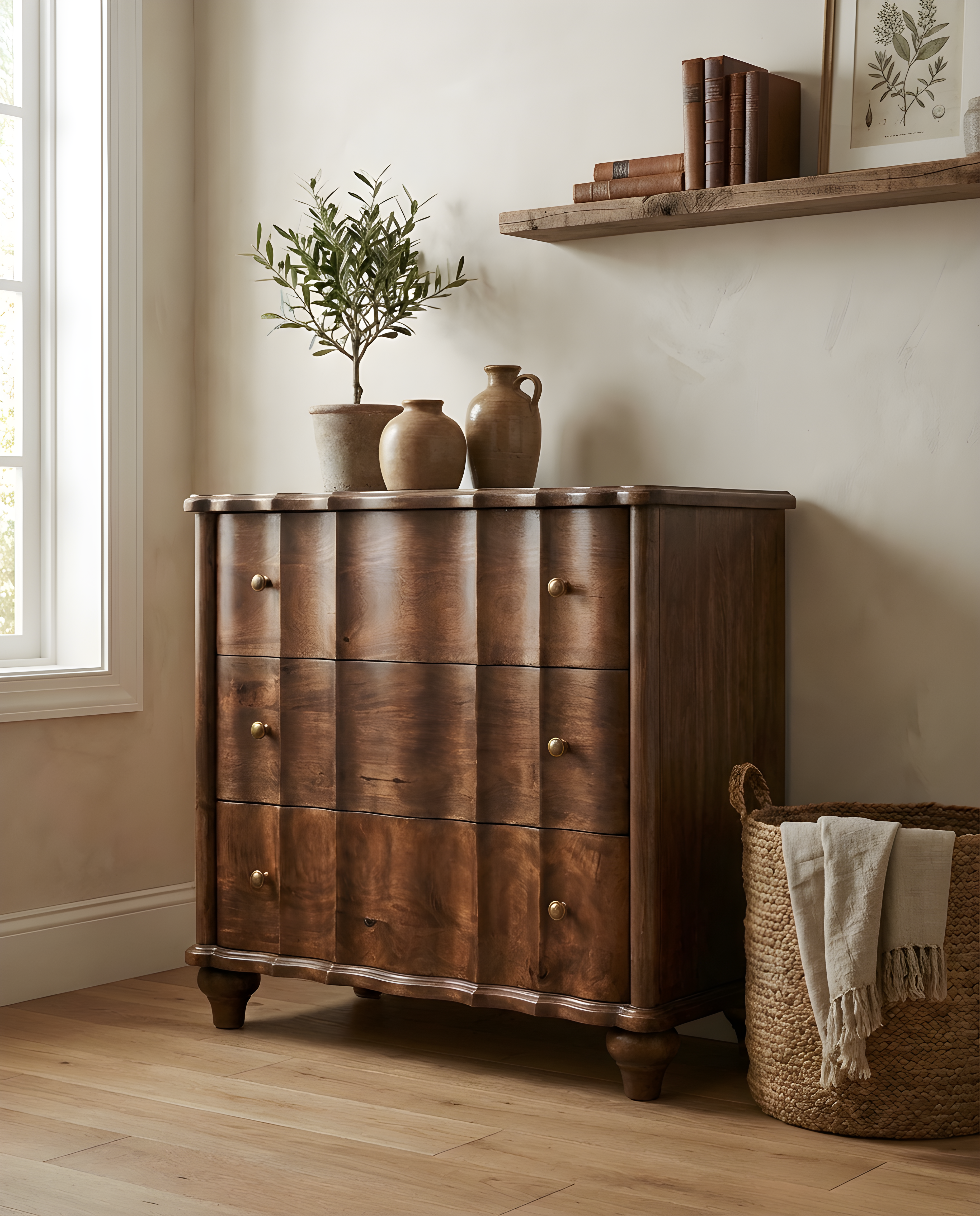 Handcrafted wooden dresser showcasing a warm design, part of the Dressers & Chests collection for functional home storage.