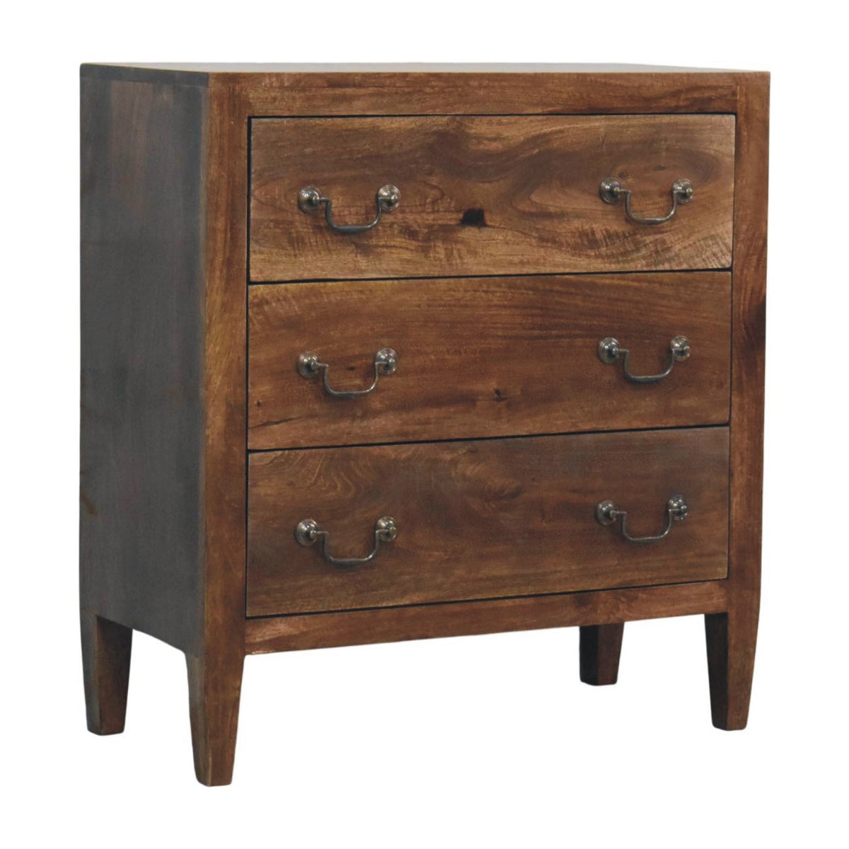 Compact Three Drawer Chest - Solid Mango Wood 3 Drawer Dresser