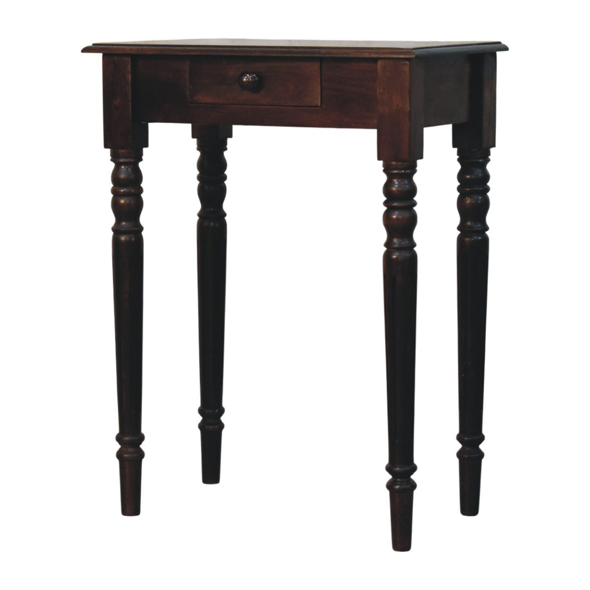 Spindle Accent Console Table - Solid Mango Wood Entryway Table