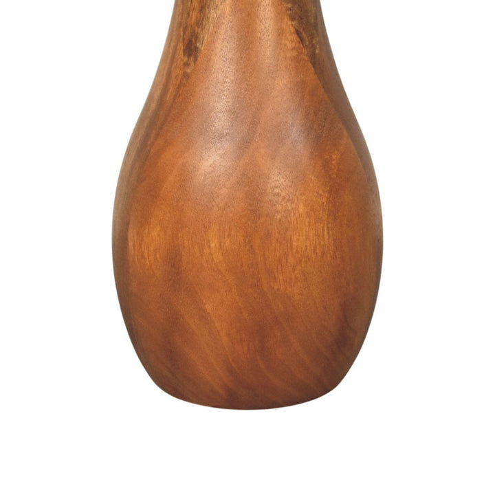Amber Pedestal Side Table - Solid Mango Wood End table - product view 7 showing handcrafted solid mango wood side table