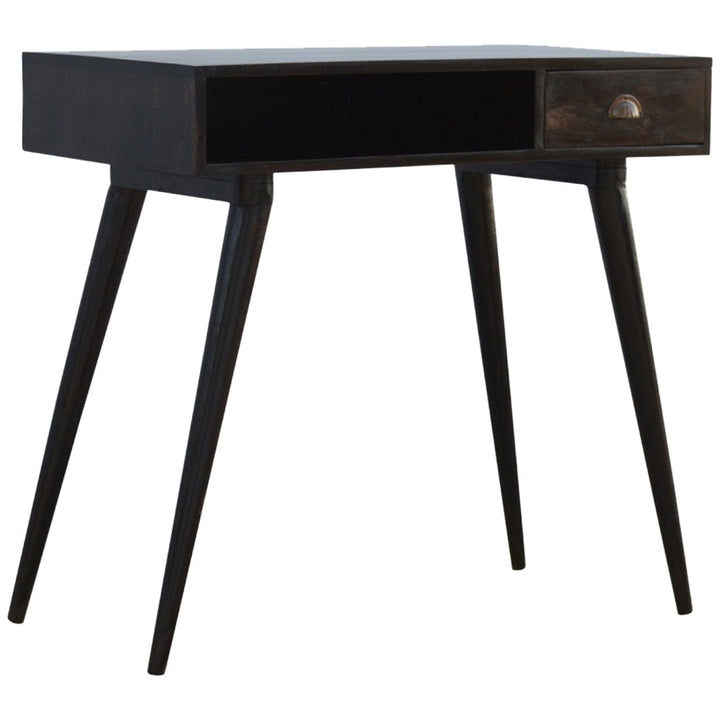 Walnut Open Shelf - Solid Mango Wood Wall Shelf for Living Room - main view showing handcrafted solid mango wood furniture