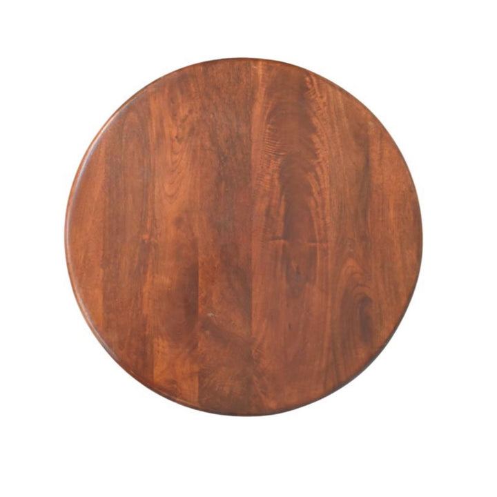Winewood Oak Bola Coffee Table in Solid Mango Wood - product view 5 showing handcrafted solid mango wood coffee table
