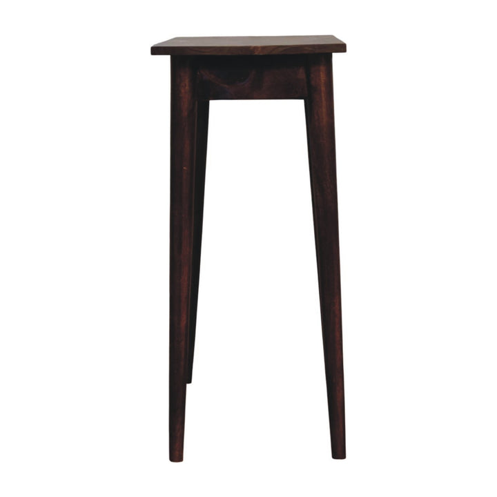 Chestnut Nordic Writing Desk in Solid Mango Wood - product view 7 showing handcrafted solid mango wood dresser