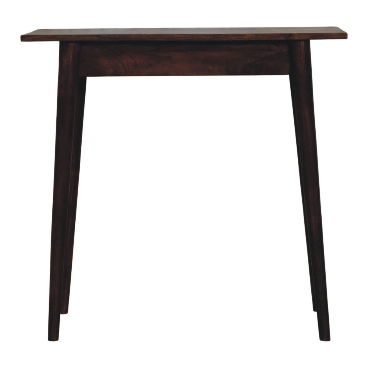 Chestnut Nordic Writing Desk in Solid Mango Wood - product view 8 showing handcrafted solid mango wood dresser