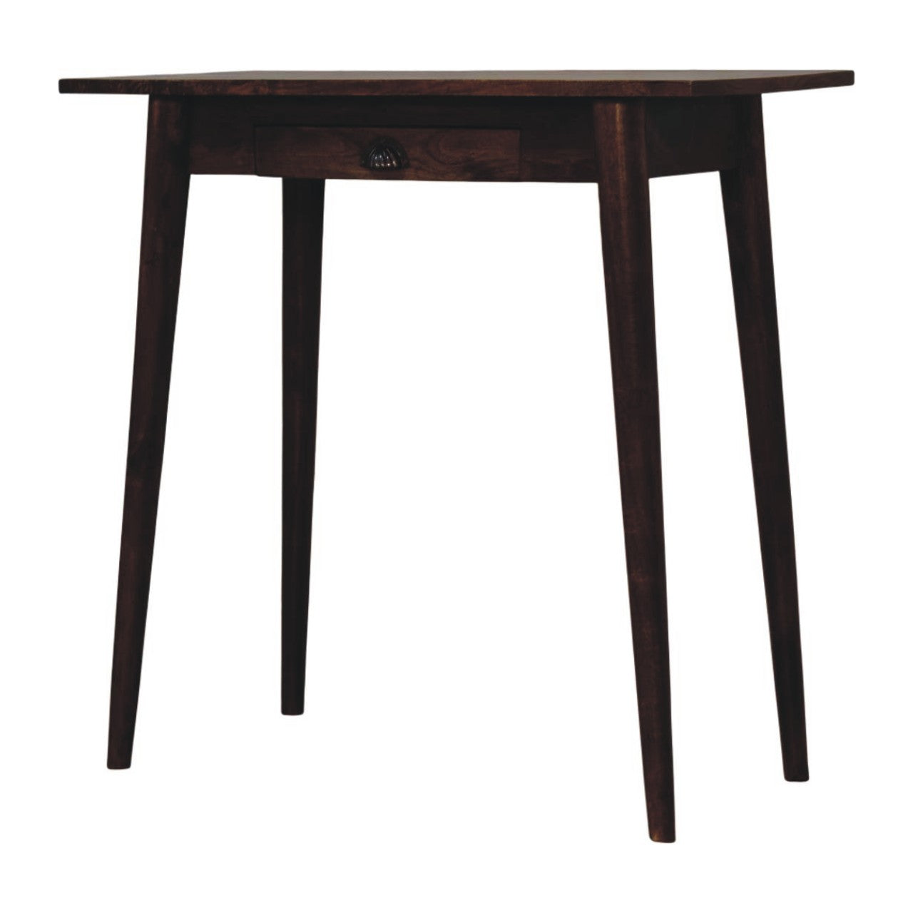 Chestnut Nordic Writing Desk in Solid Mango Wood - main view showing handcrafted solid mango wood dresser