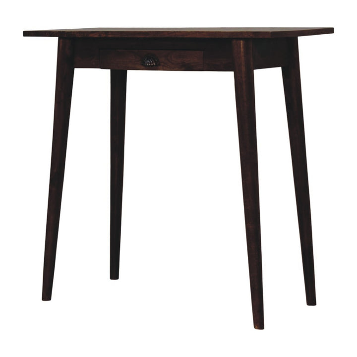 Chestnut Nordic Writing Desk in Solid Mango Wood - main view showing handcrafted solid mango wood dresser