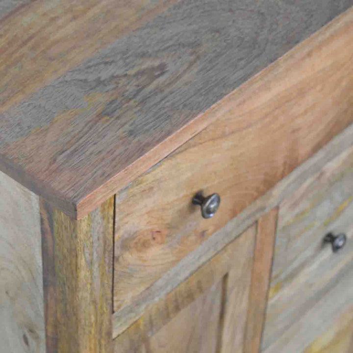 Farmhouse Multi Drawer Country Console - Entryway & Hallway Table in Solid Mango Wood - product view 3 showing...