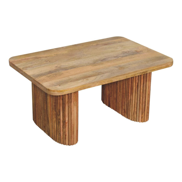 Farmhouse Soba Bench - Solid Mango Wood Seating Furniture for Entryway - product view 6 showing handcrafted solid mango...