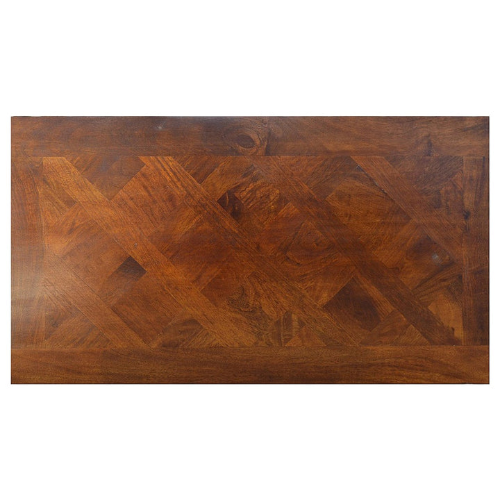 Farmhouse Square Turned Country Coffee Table - Solid Mango Wood Center Table for Living Room - product view 7 showing...