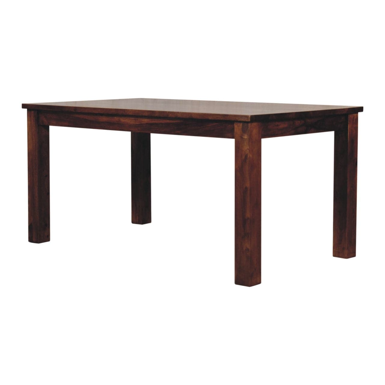 Farmhouse Tula Dining Table - Solid Mango Wood Kitchen Table - product view 3 showing handcrafted solid mango wood dining...