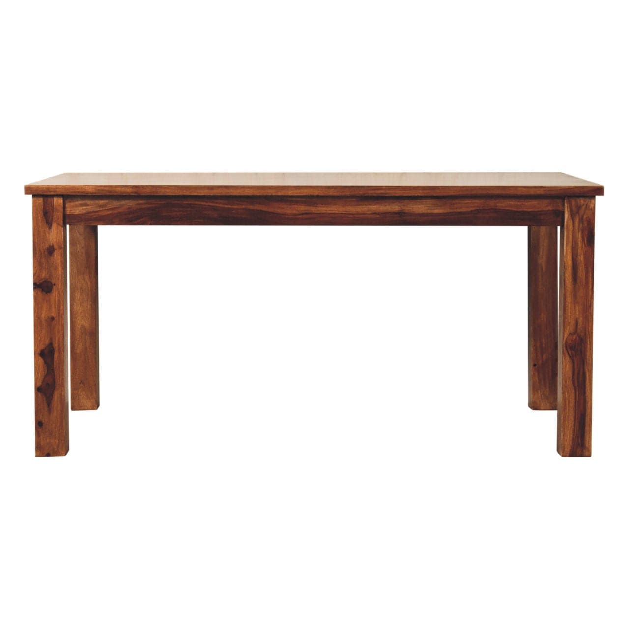 Farmhouse Tula Dining Table - Solid Mango Wood Kitchen Table - product view 2 showing handcrafted solid mango wood dining...