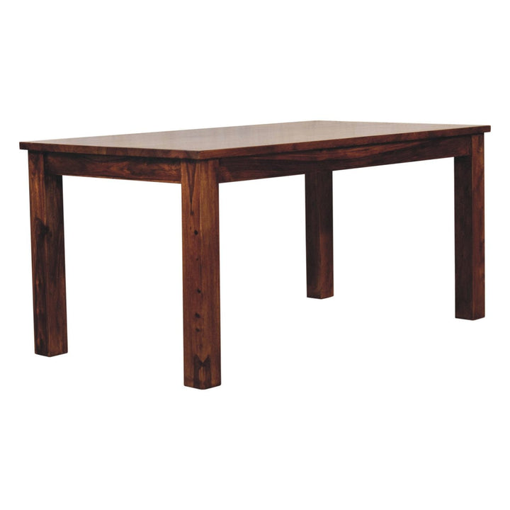 Farmhouse Tula Dining Table - Solid Mango Wood Kitchen Table - product view 4 showing handcrafted solid mango wood dining...