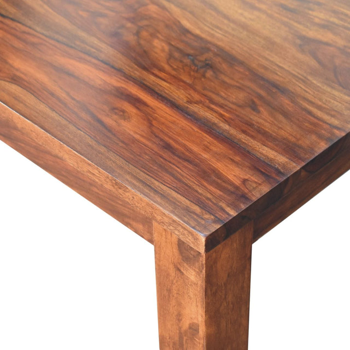 Farmhouse Tula Dining Table - Solid Mango Wood Kitchen Table - product view 7 showing handcrafted solid mango wood dining...