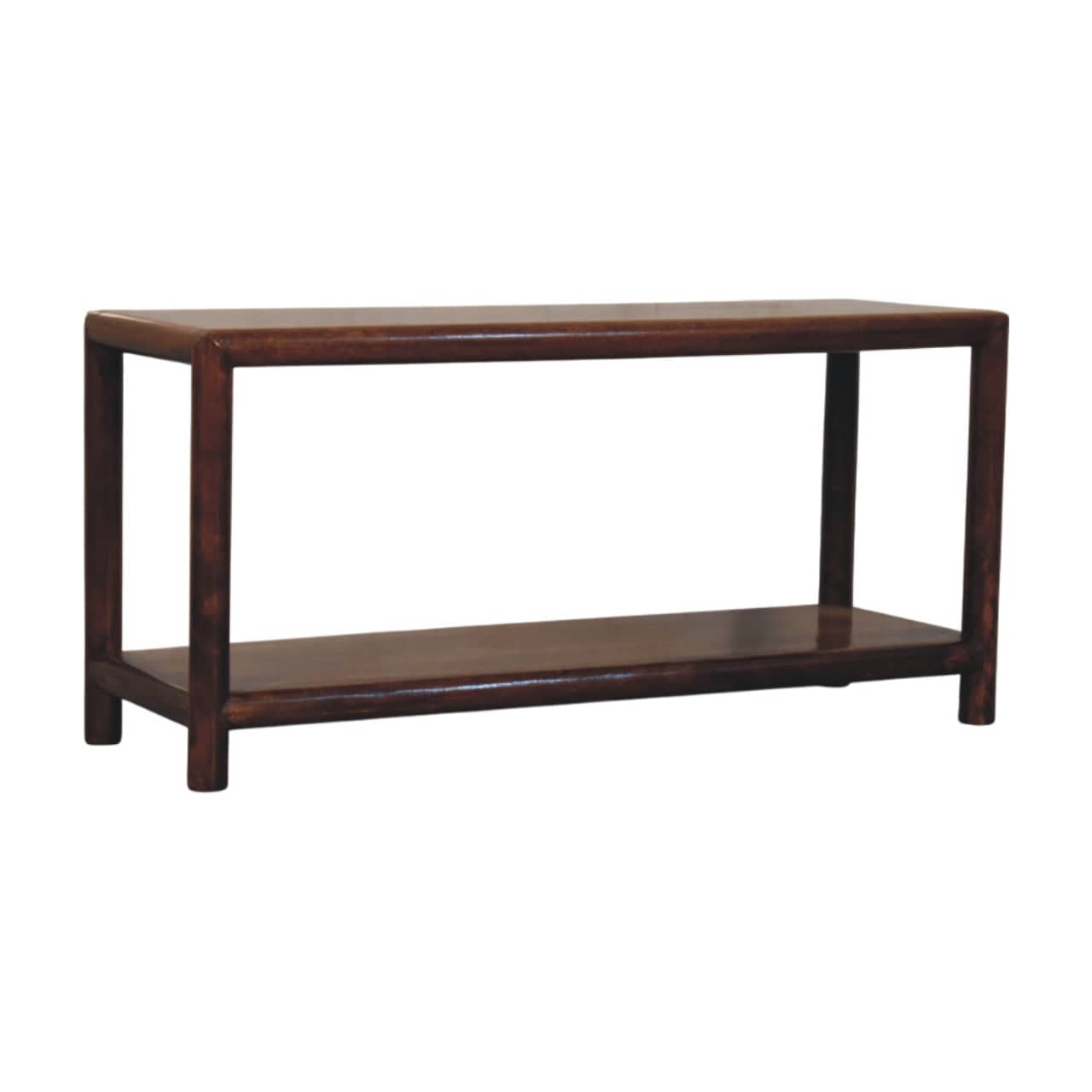 Glamorous Regency Bench - Solid Mango Wood Seating Furniture for Entryway - product view 2 showing handcrafted solid...