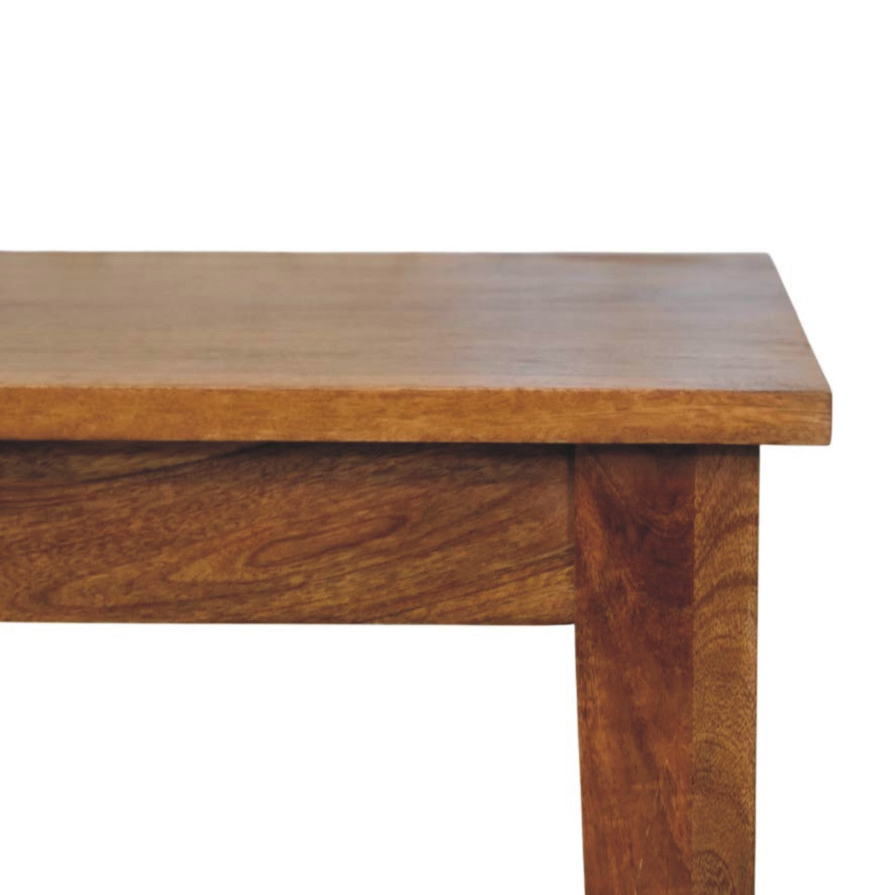 Golden Teak Solid Mango Wood Dining Table for Dining Room - product view 7 showing handcrafted solid mango wood dining table