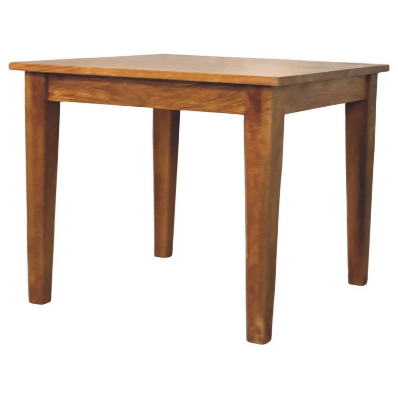 Golden Teak Solid Mango Wood Dining Table for Dining Room - main view showing handcrafted solid mango wood dining table