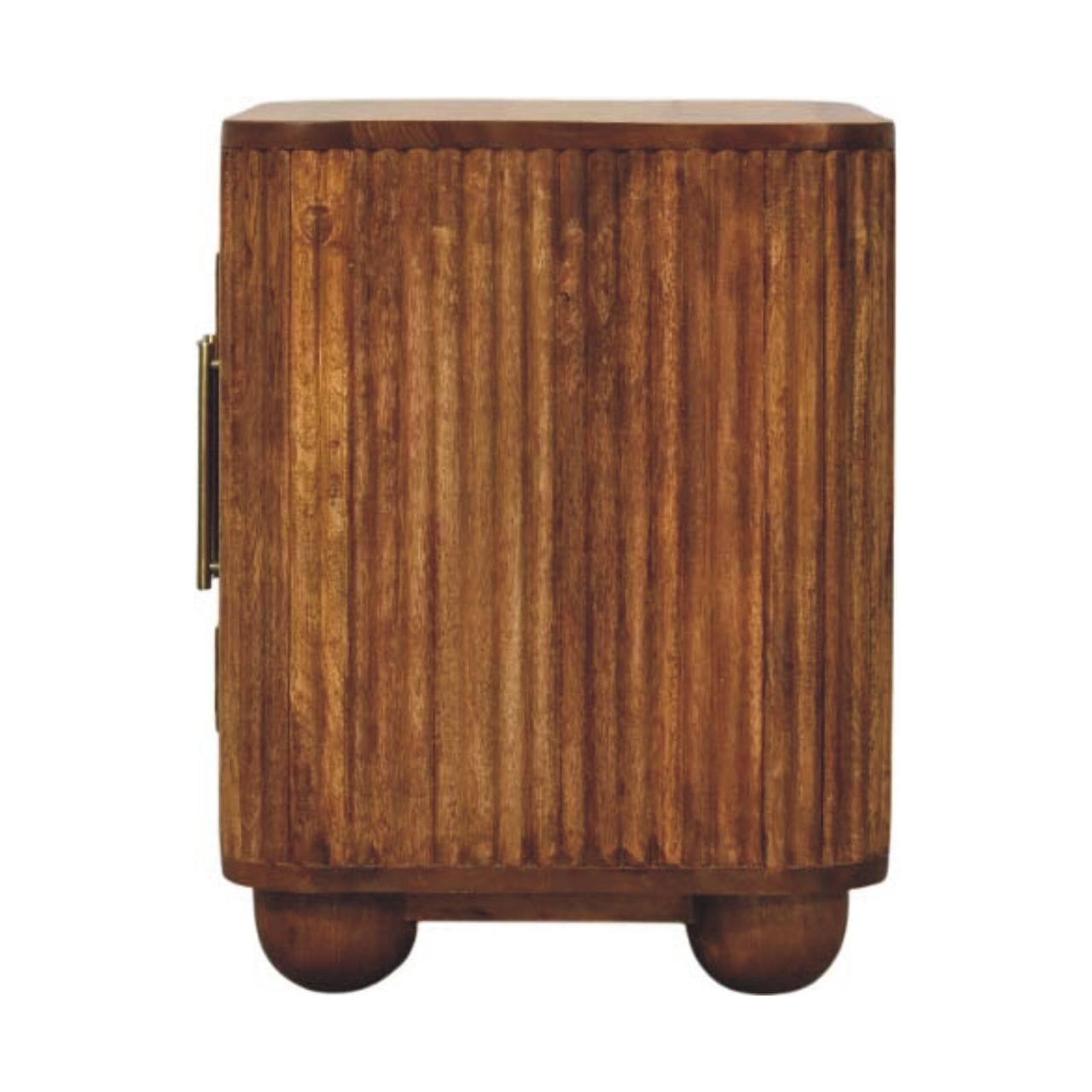Handcrafted Mini Sideboard - Solid Mango Wood Buffet Cabinet for Dining Room - product view 8 showing handcrafted solid...