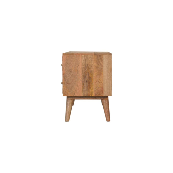 Handcrafted Valentina TV Stand - Solid Mango Wood Entertainment Center for Living Room - product view 7 showing...