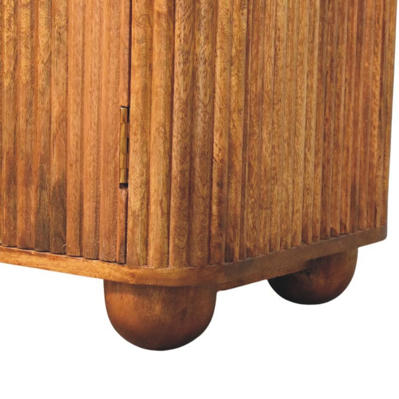 Handcrafted Mini Sideboard - Solid Mango Wood Buffet Cabinet for Dining Room - product view 7 showing handcrafted solid...