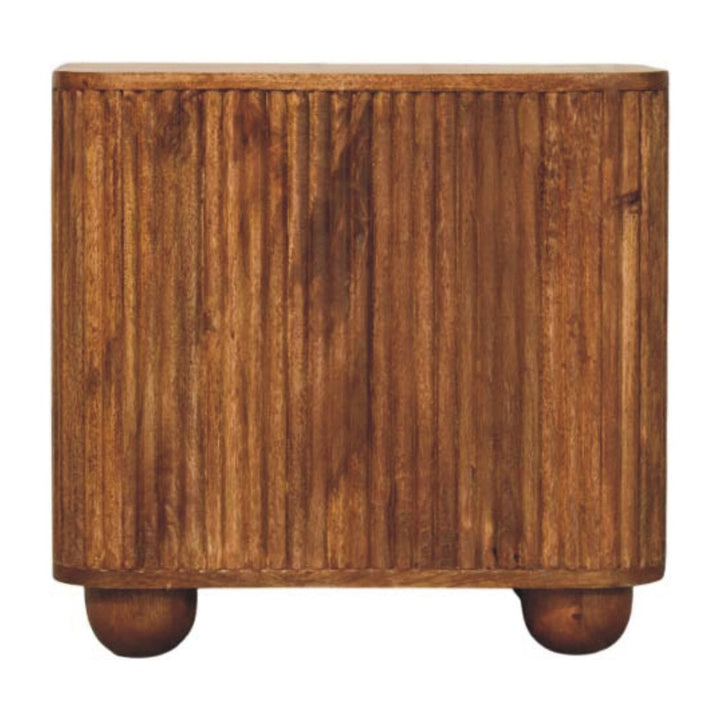 Handcrafted Mini Sideboard - Solid Mango Wood Buffet Cabinet for Dining Room - product view 9 showing handcrafted solid...