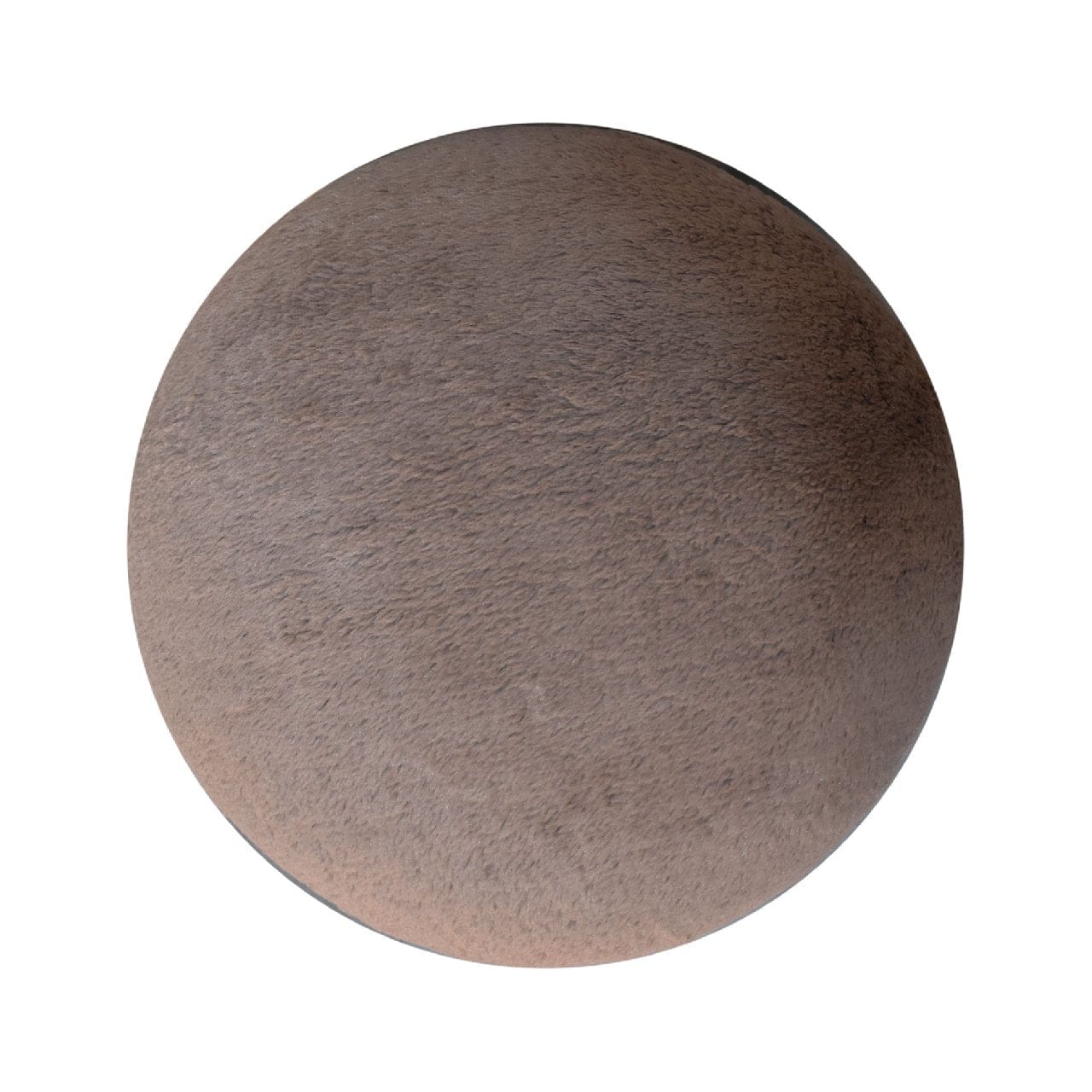 Handcrafted Mocha Faux Fur Mushroom Footstool - Solid Mango Wood Accent Stool for Living Room - product view 6 showing...