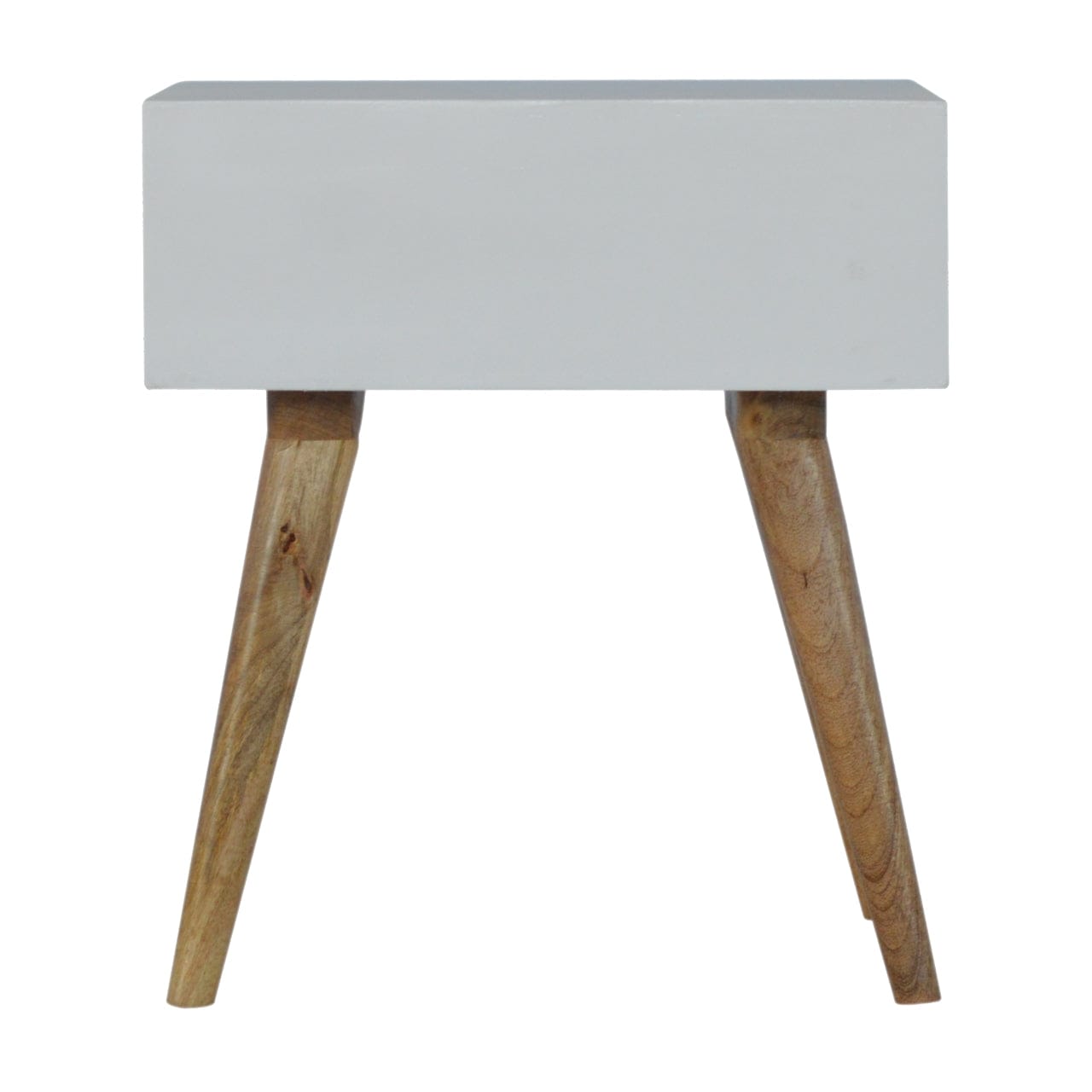 Handcrafted Mocha Nightstand - Solid Mango Wood Bedside Table for Bedroom - product view 8 showing handcrafted solid...