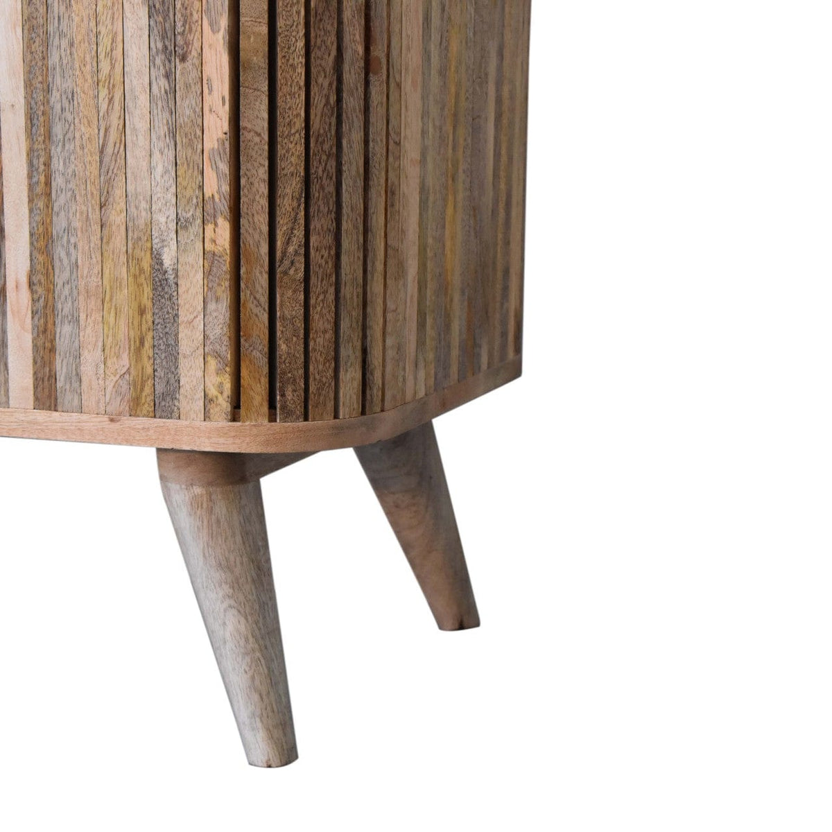 Handcrafted Mokka Sideboard - Solid Mango Wood Buffet Cabinet for Dining Room - product view 8 showing handcrafted solid...