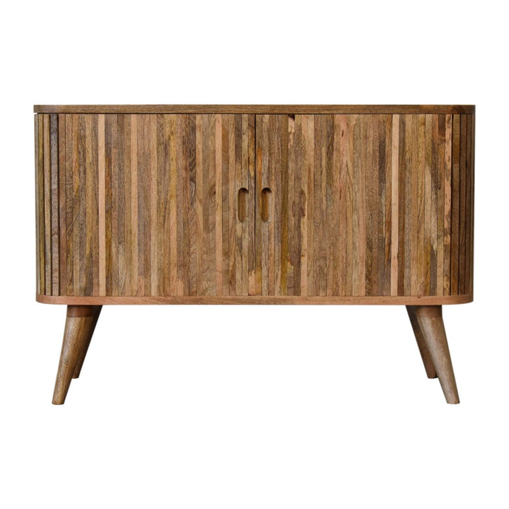 Handcrafted Mokka Sideboard - Solid Mango Wood Buffet Cabinet for Dining Room - main view showing handcrafted solid mango...