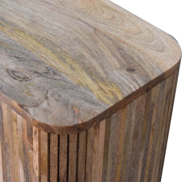 Handcrafted Mokka Sideboard - Solid Mango Wood Buffet Cabinet for Dining Room - product view 6 showing handcrafted solid...