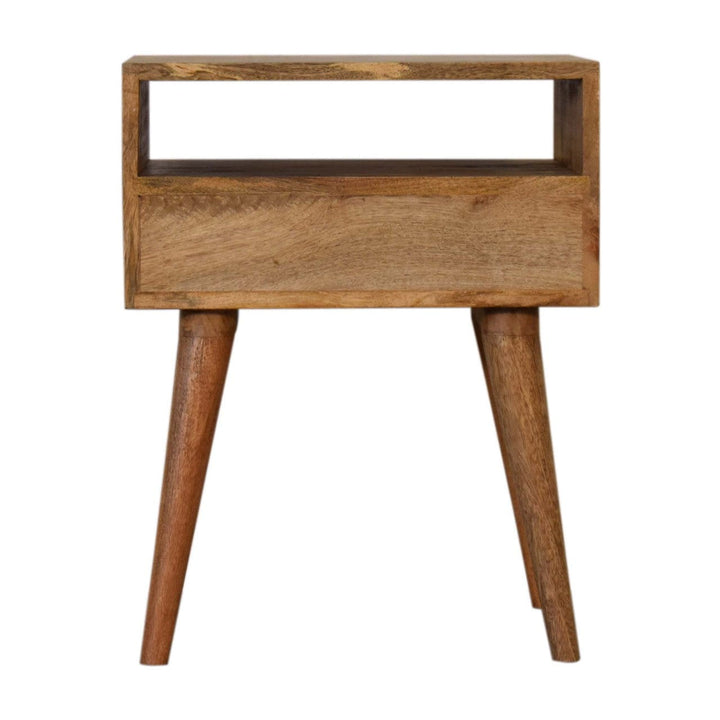 Handcrafted Mosaic Nightstand - Solid Mango Wood Bedside Table for Bedroom - product view 8 showing handcrafted solid...