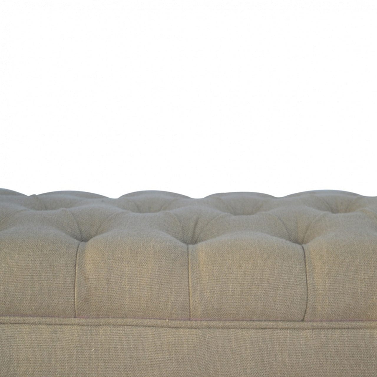 Handcrafted Mud Linen Bedroom Bench - Solid Mango Wood Seating Furniture for Entryway - product view 6 showing...