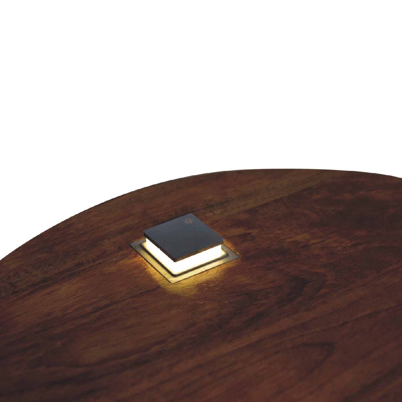 Handcrafted Single Chestnut Nightstand - Solid Mango Wood Bedside Table for Bedroom - product view 6 showing handcrafted...
