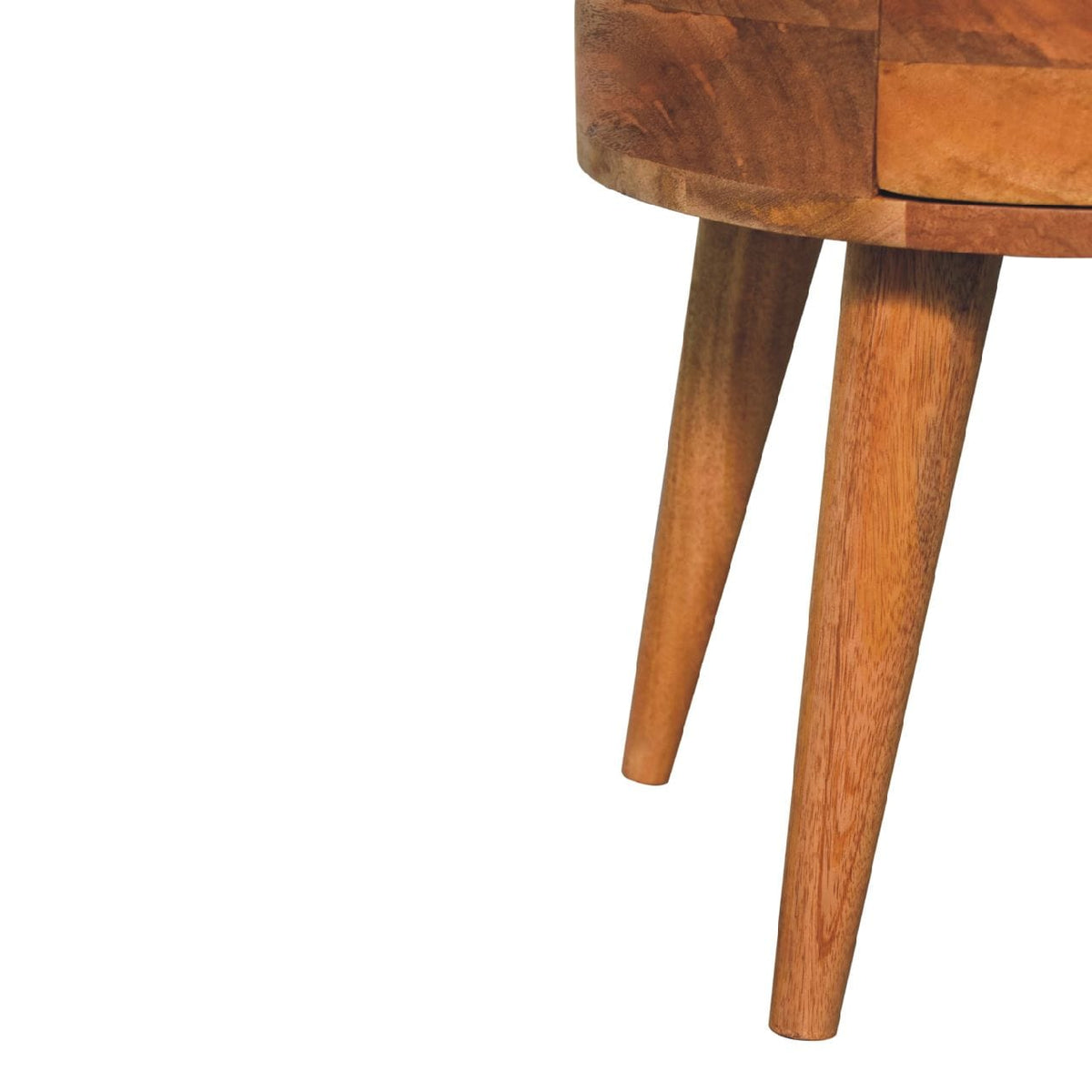 Handcrafted Odyssey Oak-ish Nightstand - Solid Mango Wood Bedside Table for Bedroom - product view 7 showing handcrafted...