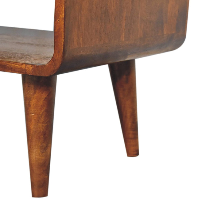 Handcrafted Open Chestnut Coffee Table - Solid Mango Wood Center Table for Living Room - product view 8 showing...