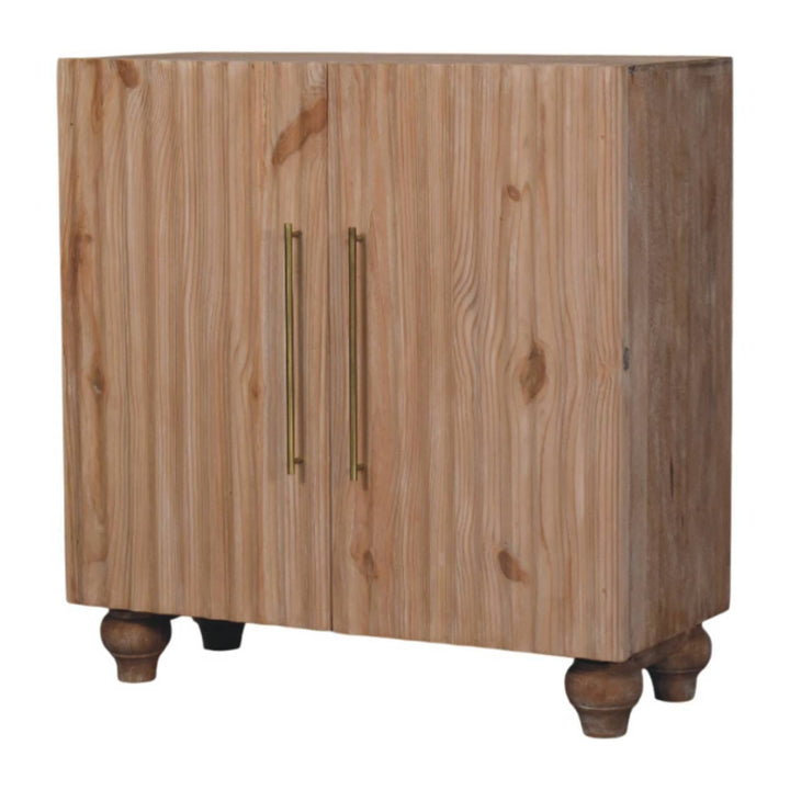 Handcrafted Sandgrain & Mango Sideboard - Solid Mango Wood Buffet Cabinet for Dining Room - product view 2 showing...