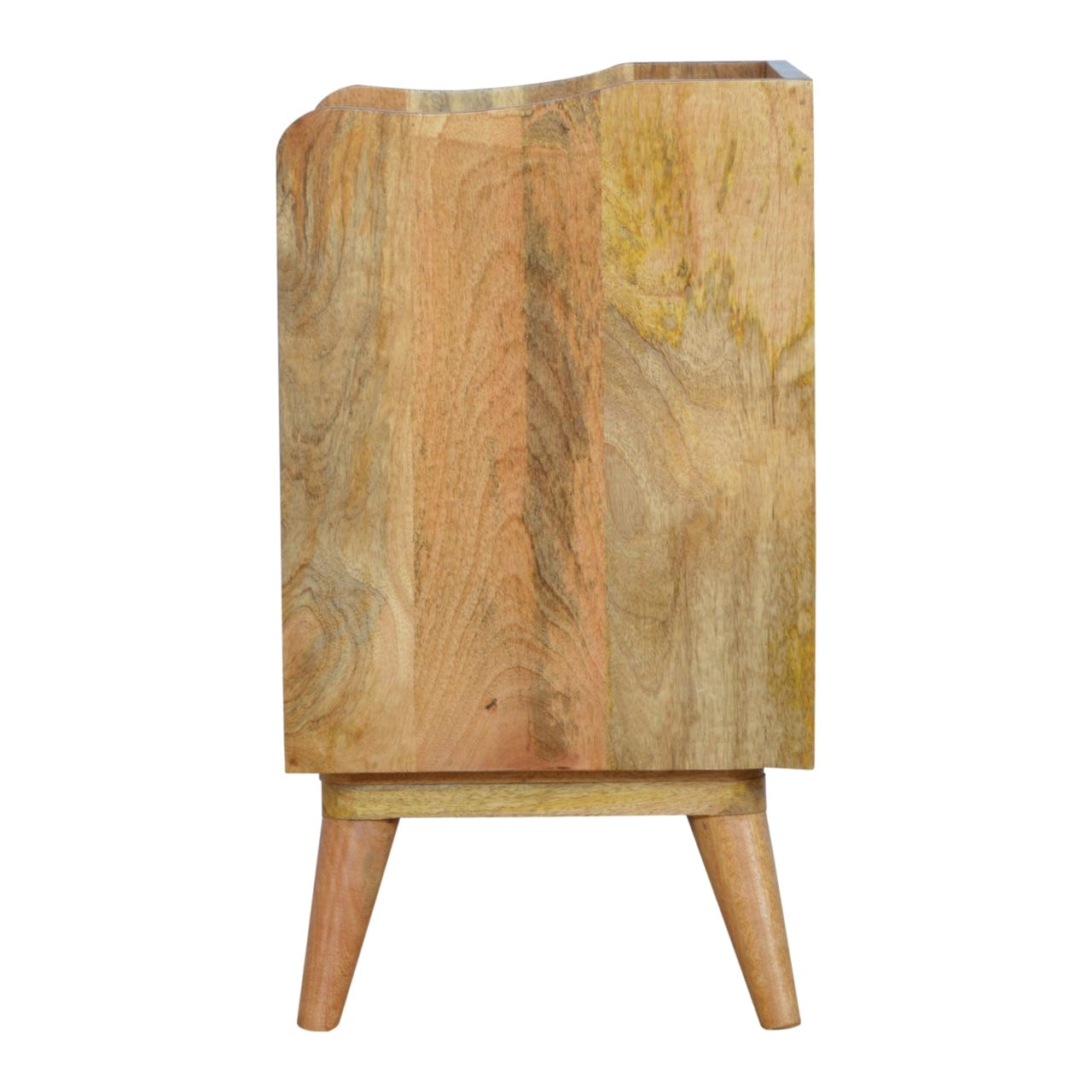 Handcrafted Solid Woodapple Screen Printed Nightstand - Solid Mango Wood Bedside Table for Bedroom - product view 7...