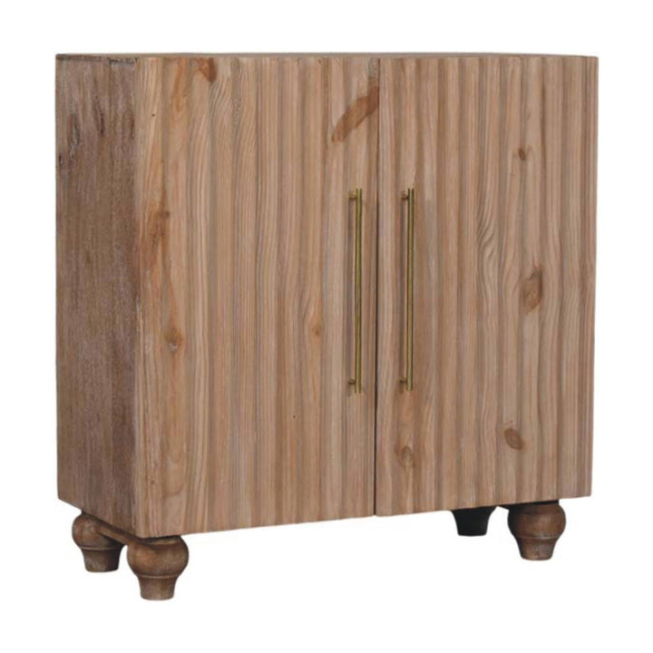 Handcrafted Sandgrain & Mango Sideboard - Solid Mango Wood Buffet Cabinet for Dining Room - product view 3 showing...