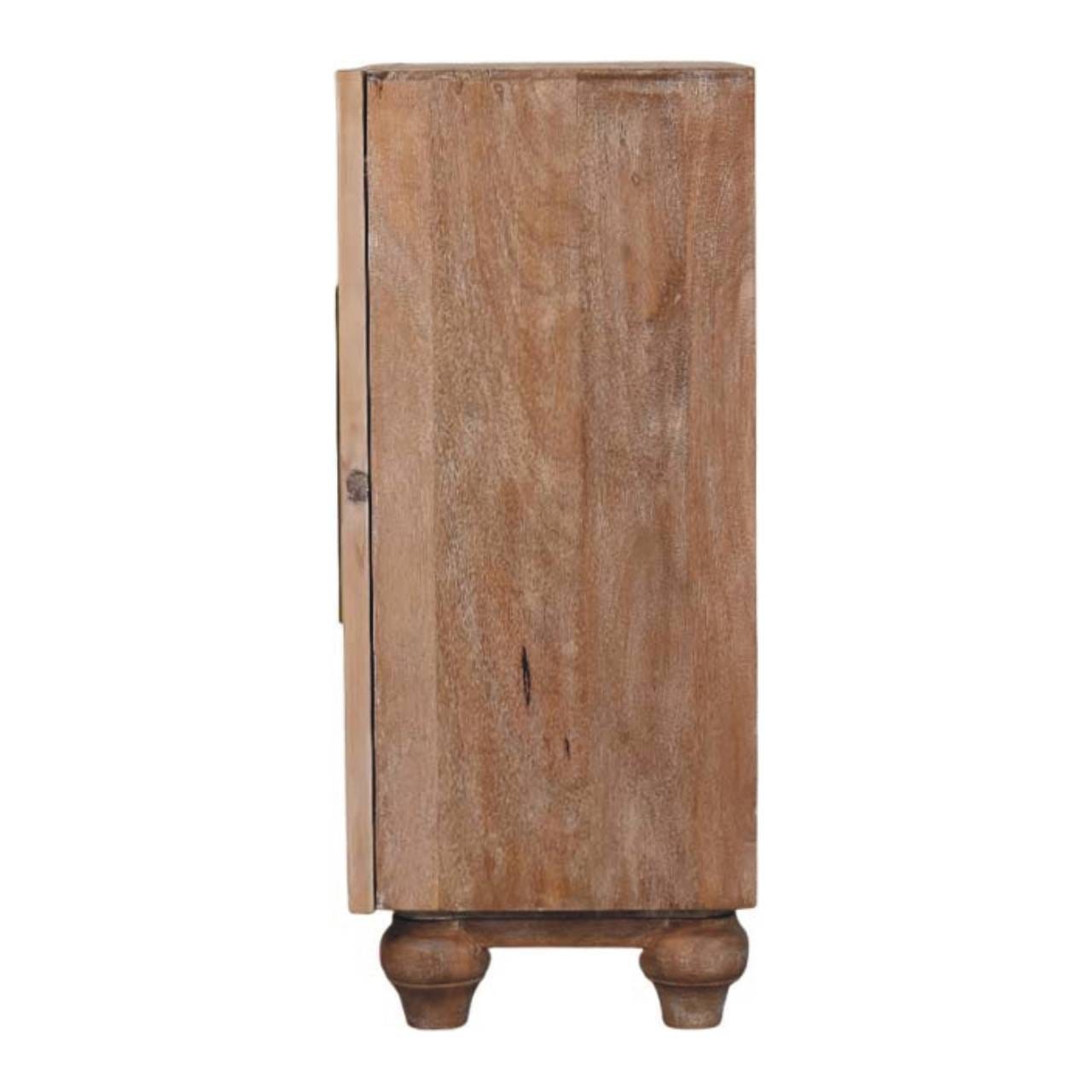 Handcrafted Sandgrain & Mango Sideboard - Solid Mango Wood Buffet Cabinet for Dining Room - product view 9 showing...