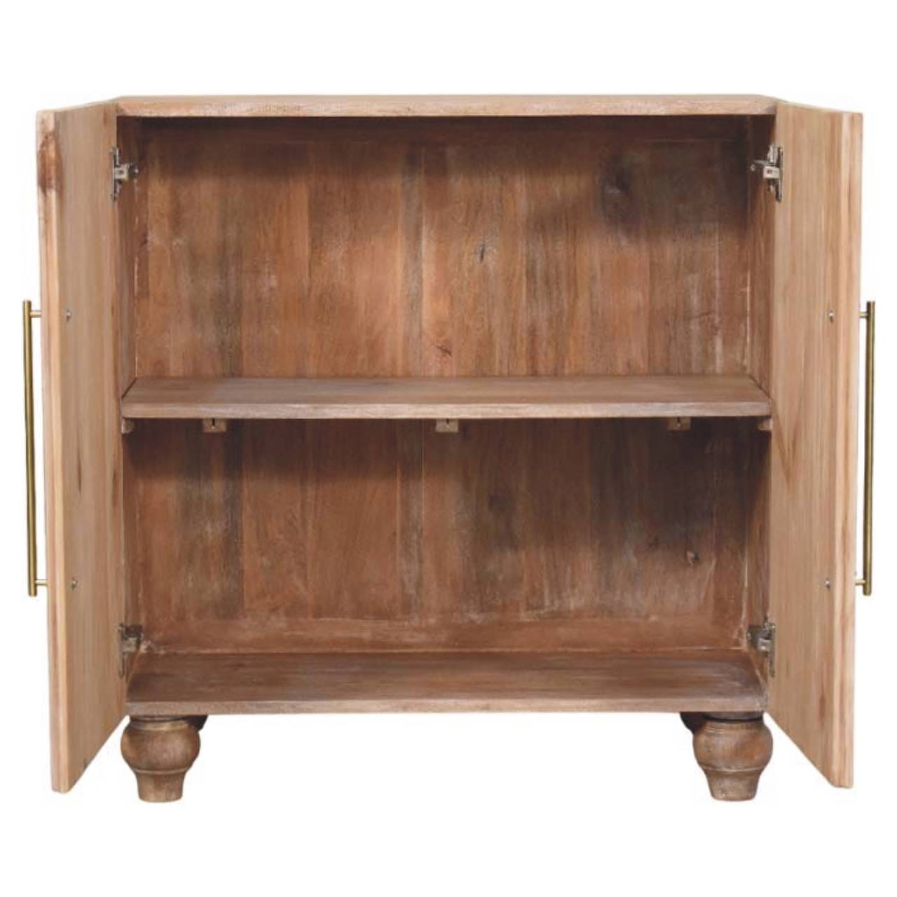 Handcrafted Sandgrain & Mango Sideboard - Solid Mango Wood Buffet Cabinet for Dining Room - product view 7 showing...