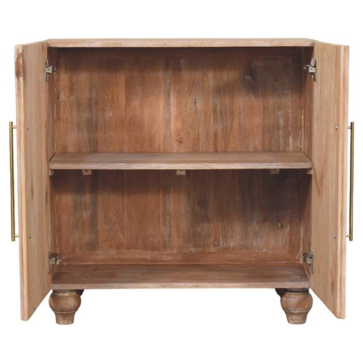 Handcrafted Sandgrain & Mango Sideboard - Solid Mango Wood Buffet Cabinet for Dining Room - product view 7 showing...