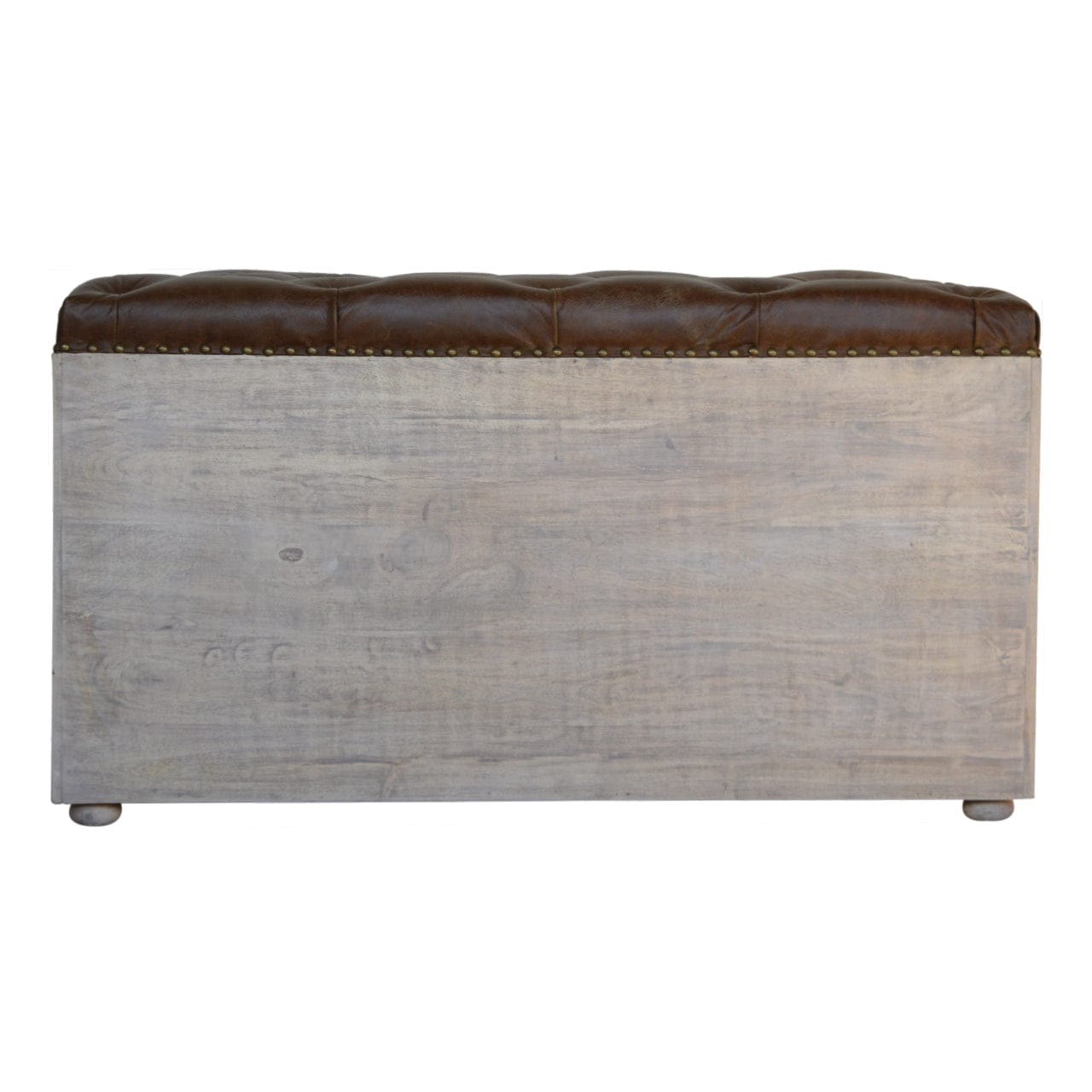 Handcrafted Stone Open Storage Bench - Solid Mango Wood Seating Furniture for Entryway - product view 8 showing...