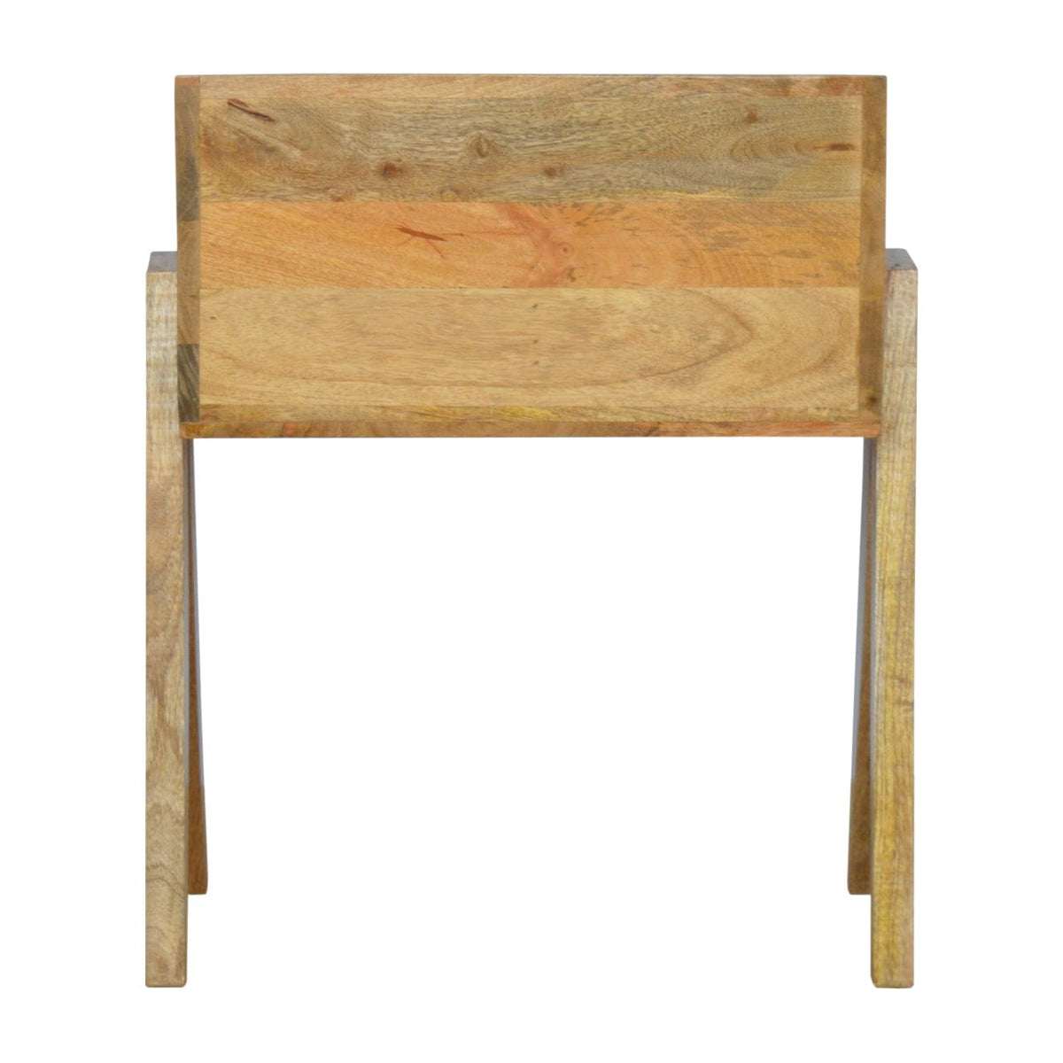 Handcrafted Trestle Magazine Rack - Solid Mango Wood Magazine Holder - product view 7 showing handcrafted solid mango...