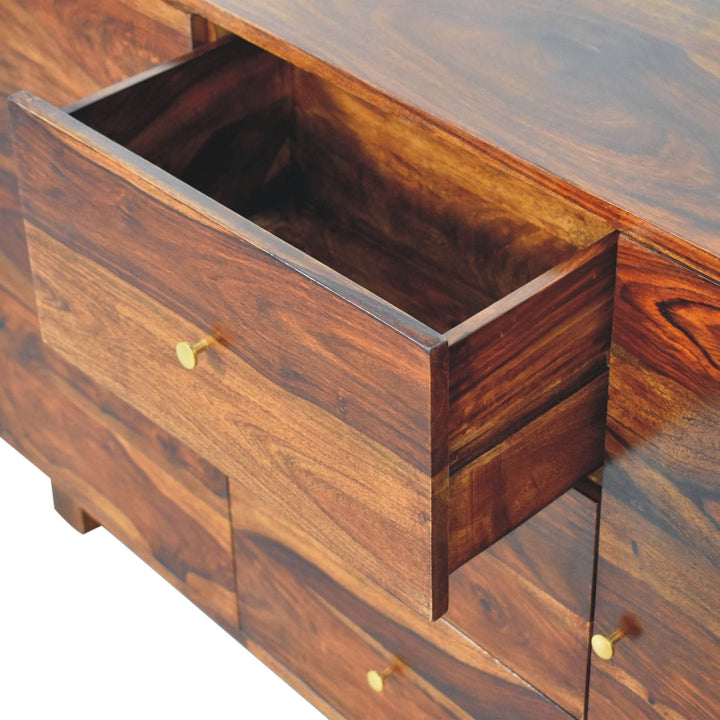 Handcrafted Tula Sideboard - Solid Sheesham Wood Buffet Cabinet for Dining Room in Solid Mango Wood - product view 7...