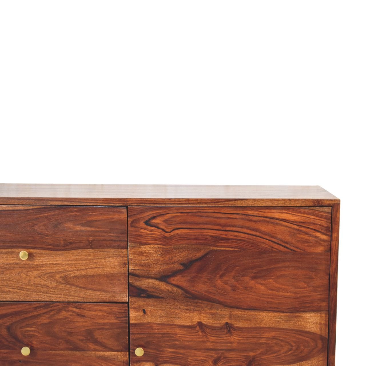 Handcrafted Tula Sideboard - Solid Sheesham Wood Buffet Cabinet for Dining Room in Solid Mango Wood - product view 5...