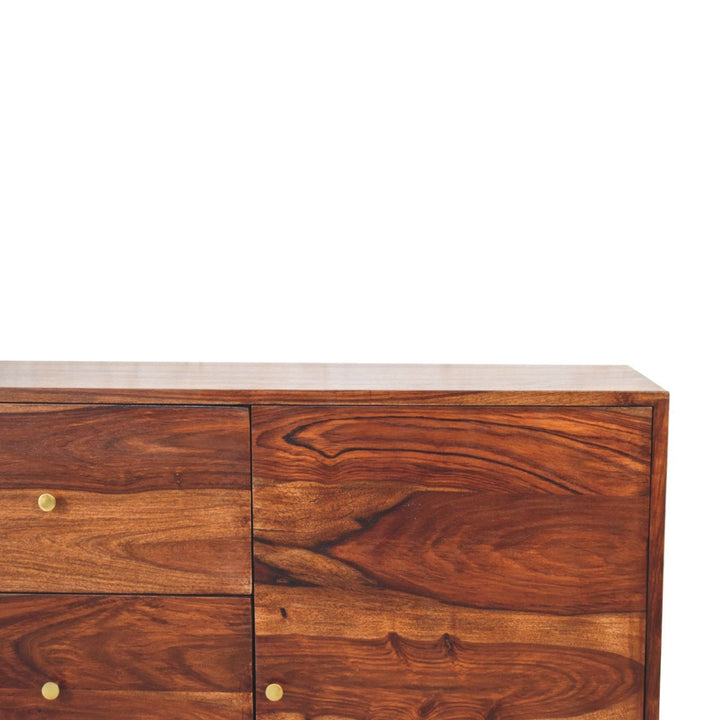 Handcrafted Tula Sideboard - Solid Sheesham Wood Buffet Cabinet for Dining Room in Solid Mango Wood - product view 5...