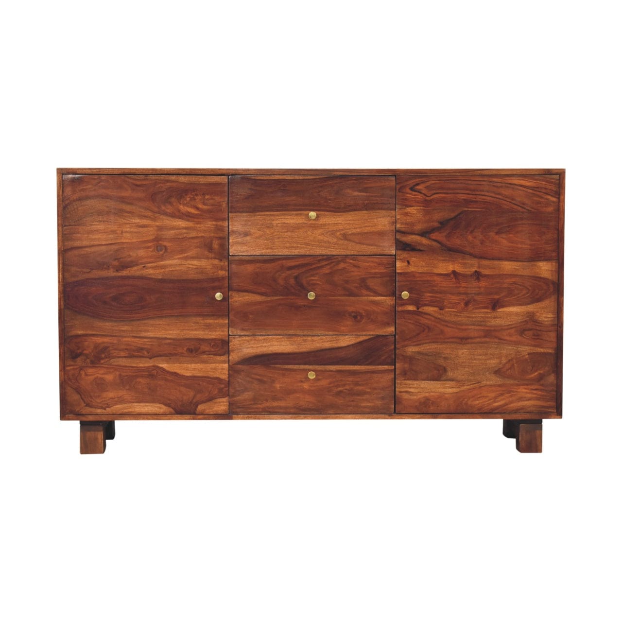 Handcrafted Tula Sideboard - Solid Sheesham Wood Buffet Cabinet for Dining Room in Solid Mango Wood - product view 2...
