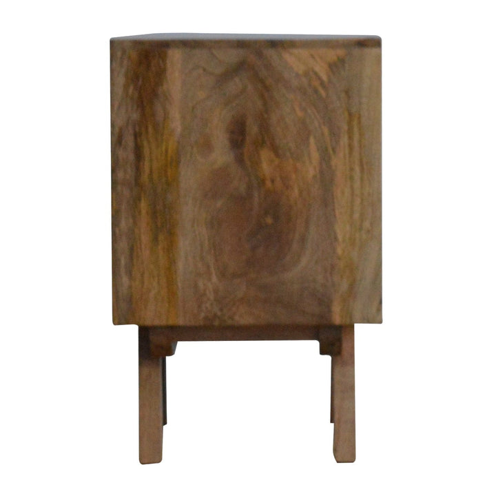 Handcrafted Two Tone Hand Painted Nightstand - Solid Mango Wood Bedside Table for Bedroom - product view 8 showing...
