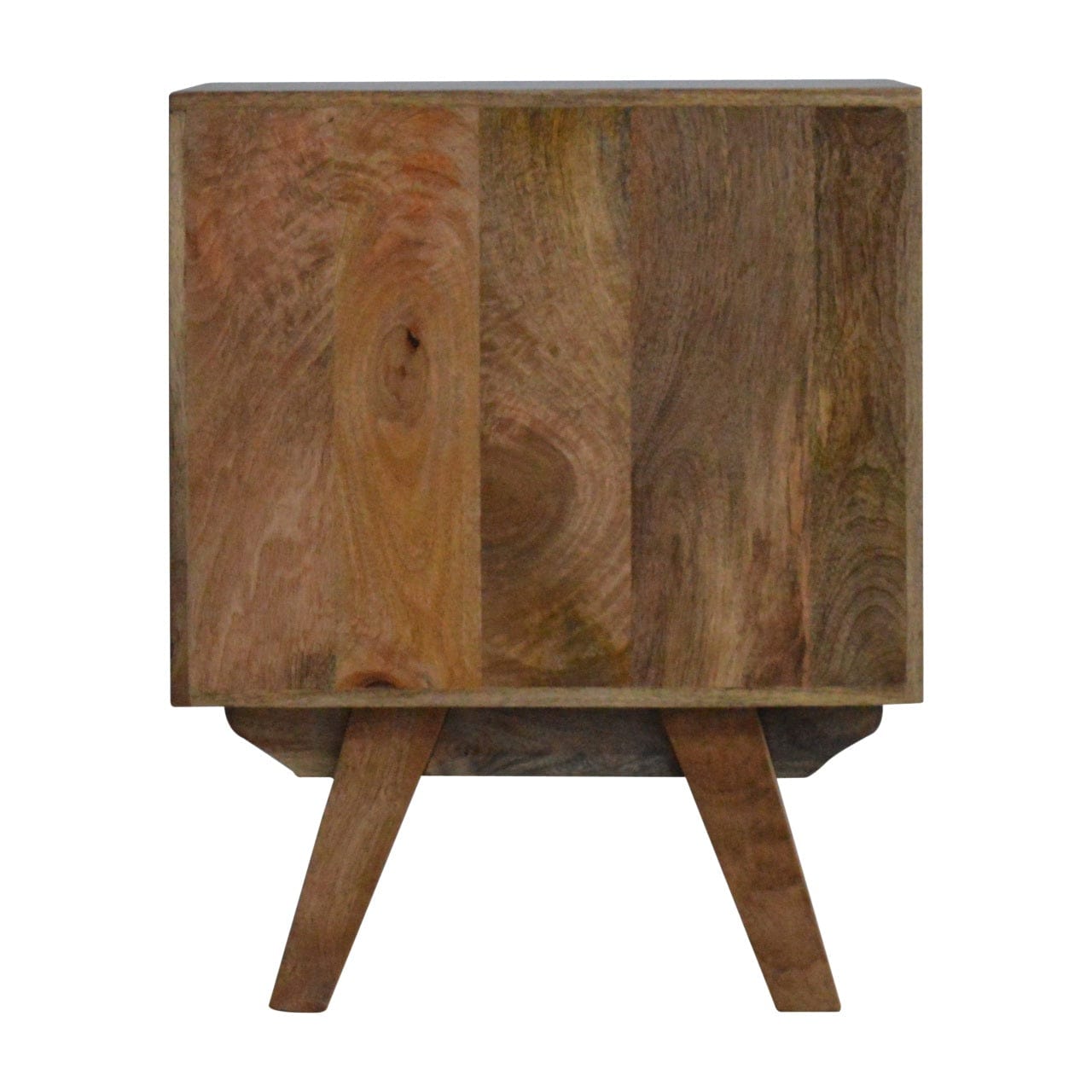 Handcrafted Two Tone Hand Painted Nightstand - Solid Mango Wood Bedside Table for Bedroom - product view 7 showing...