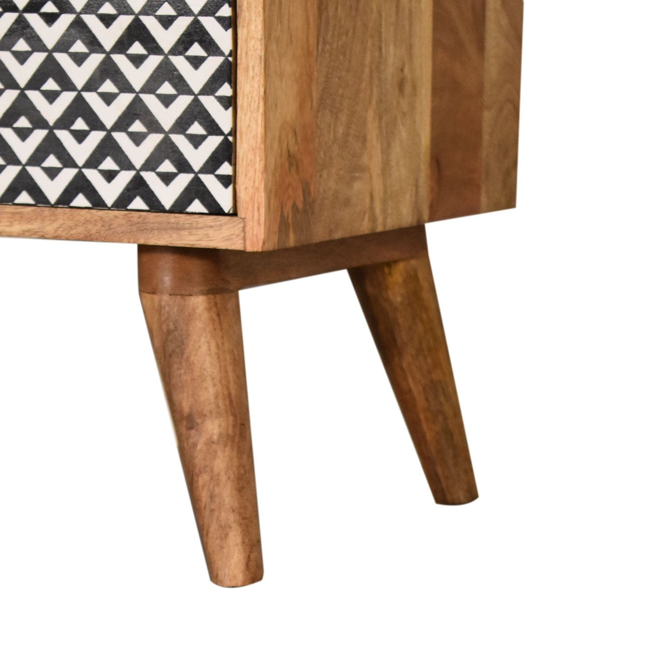 Handcrafted Valentina TV Stand - Solid Mango Wood Entertainment Center for Living Room - product view 6 showing...