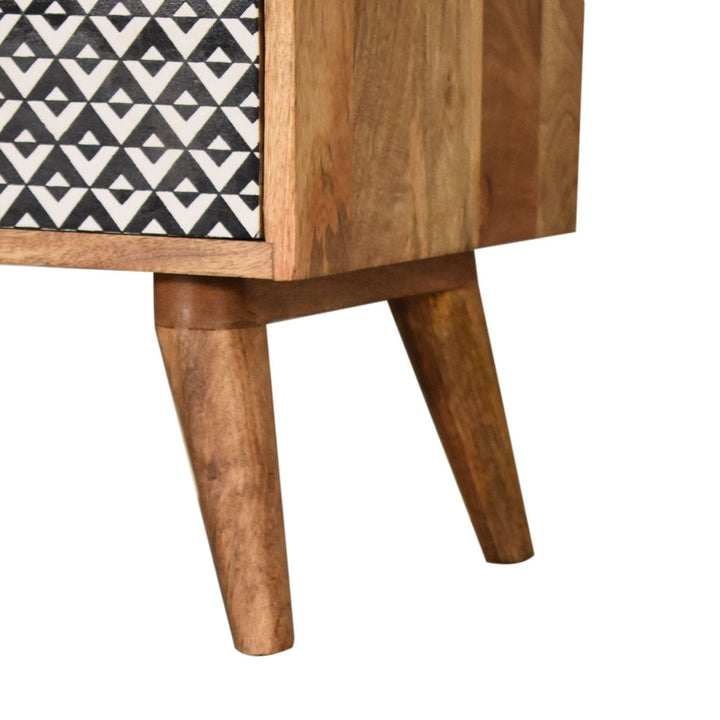 Handcrafted Valentina TV Stand - Solid Mango Wood Entertainment Center for Living Room - product view 6 showing...